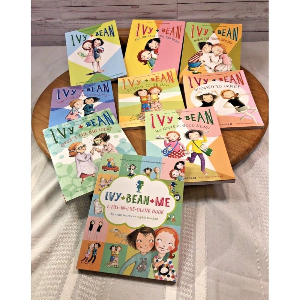 Ivy + Bean Paperback Series 1-8 With Fill In Blank Book Lot of 9 Chapter Books